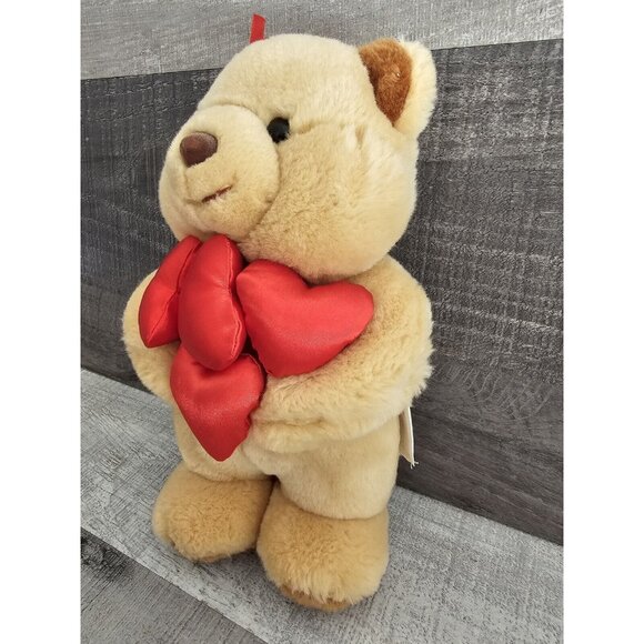 Rare Canterberry 10" Plush Teddy Bear with Red Hearts Valentines Day Love Amor - Picture 5 of 9